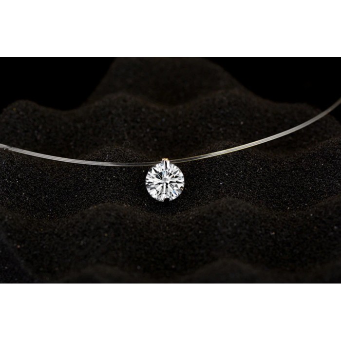 Sky Jewelry Серебряная капелька с серебряной застежкой на леске