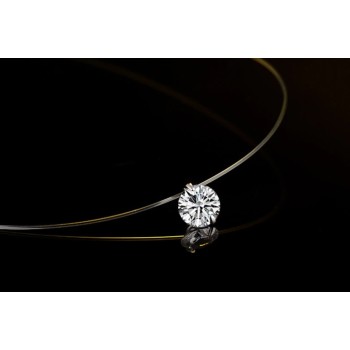 Sky Jewelry Серебряная капелька с серебряной застежкой на леске