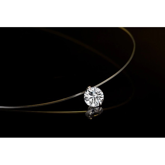 Sky Jewelry Серебряная капелька с серебряной застежкой на леске