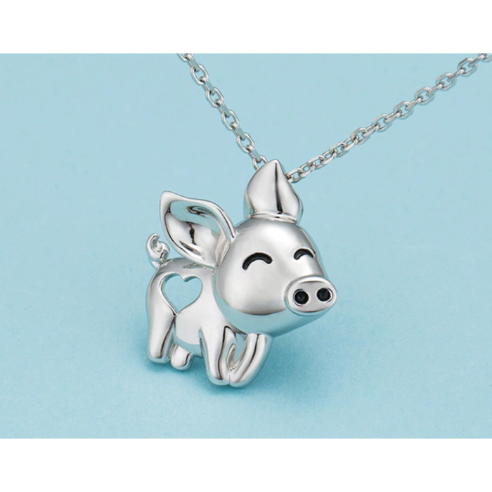 Sky Jewelry Серебряная свинка на цепочке