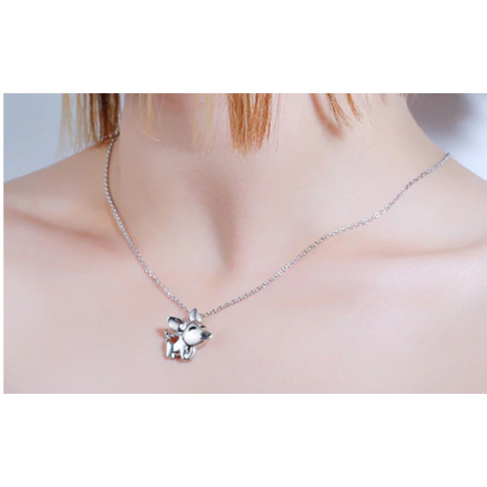 Sky Jewelry Серебряная свинка на цепочке