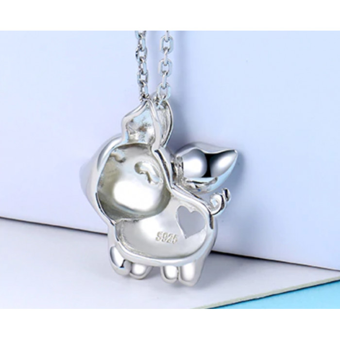 Sky Jewelry Серебряная свинка на цепочке