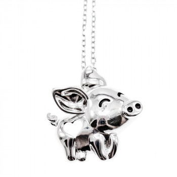 Sky Jewelry Серебряная свинка на цепочке
