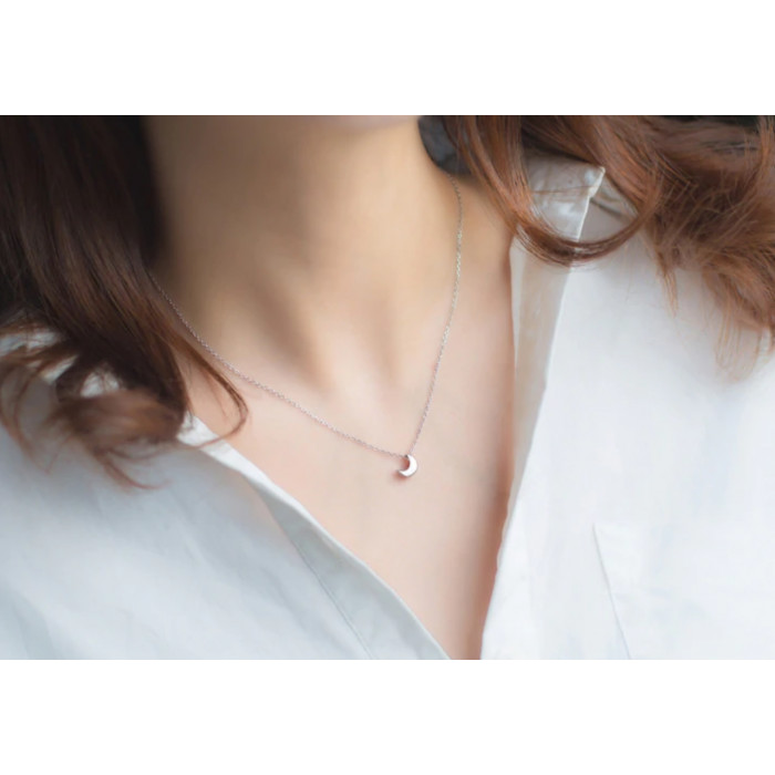 Sky Jewelry Серебряная цепочка с кулоном Луна 925 проба