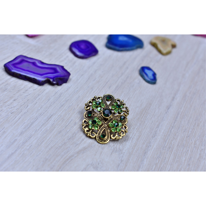 Sky Jewelry Брошь с ювелирным стеклом