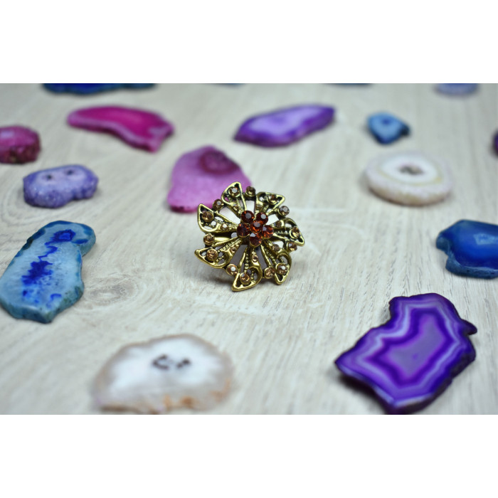 Sky Jewelry Брошь с ювелирным стеклом