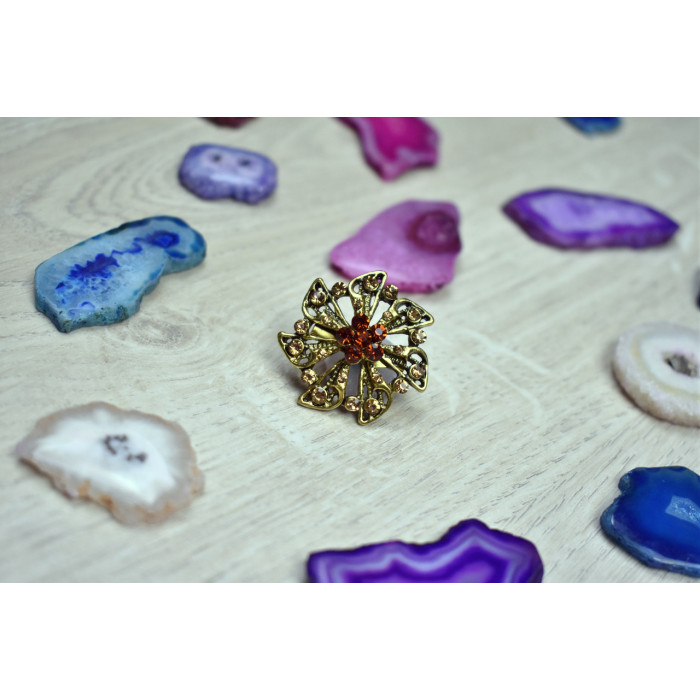 Sky Jewelry Брошь с ювелирным стеклом