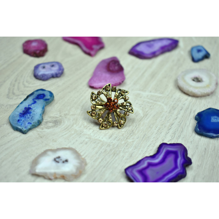 Sky Jewelry Брошь с ювелирным стеклом