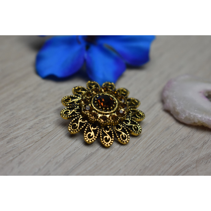 Sky Jewelry Брошь с ювелирным стеклом