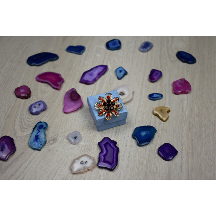 Sky Jewelry Брошь с ювелирным стеклом