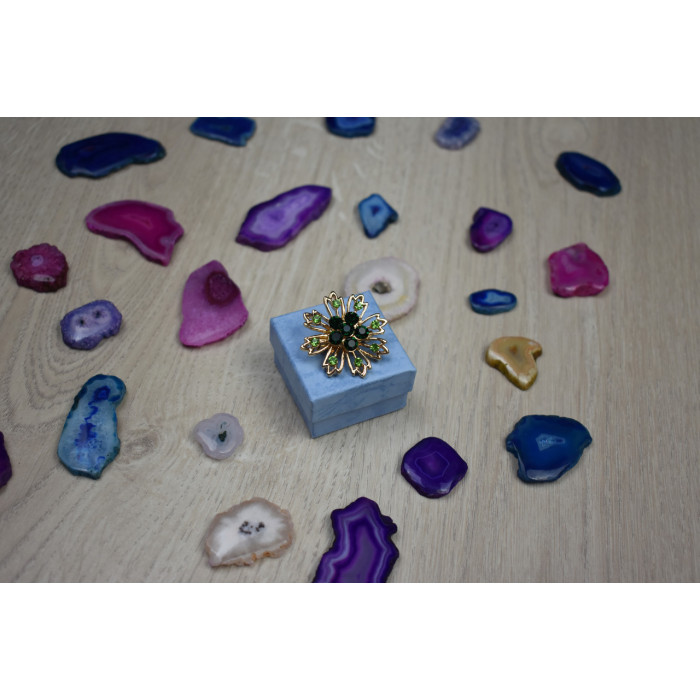 Sky Jewelry Брошка с ювелирным стеклом