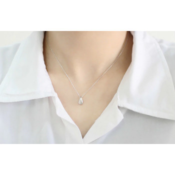 Sky Jewelry Серебряная цепочка с кулоном -  капля  925 проба