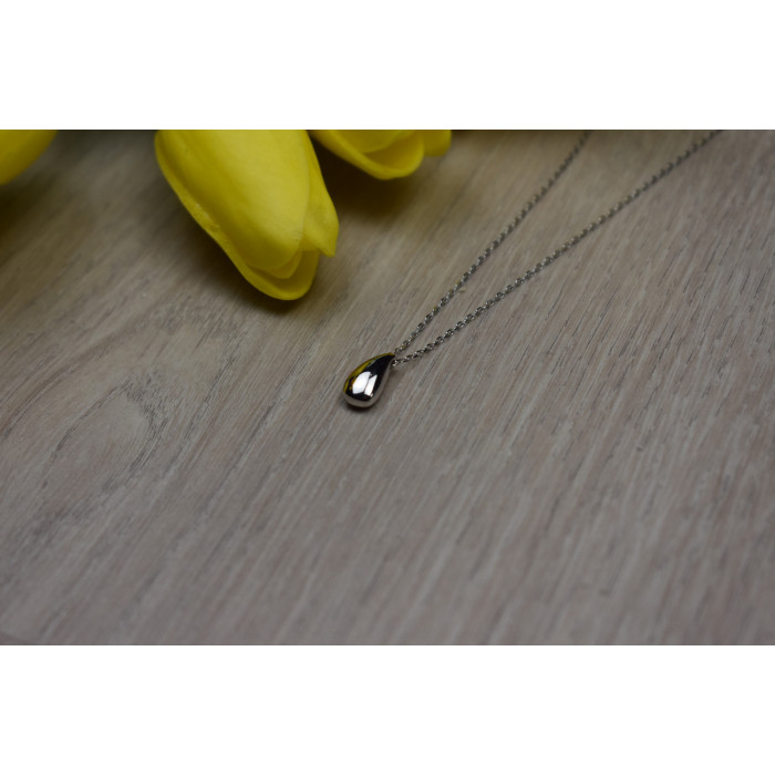 Sky Jewelry Серебряная цепочка с кулоном -  капля  925 проба