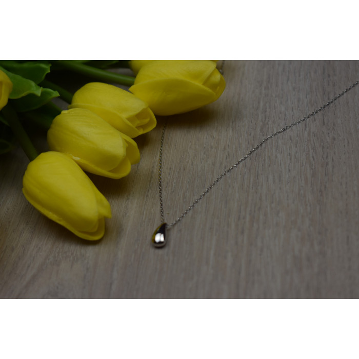 Sky Jewelry Серебряная цепочка с кулоном -  капля  925 проба