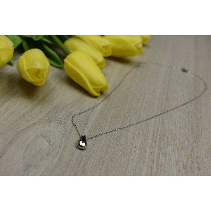 Sky Jewelry Серебряная цепочка с кулоном -  капля  925 проба