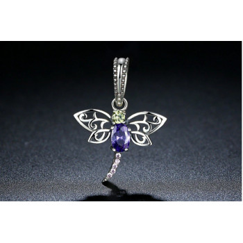 Sky Jewelry Серебряная цепочка с кулоном Стрекоза