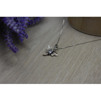 Sky Jewelry Серебряная цепочка с кулоном Стрекоза