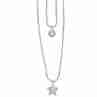 Sky Jewelry Серебряная Двойная цепочка с звездой и капелькой
