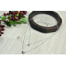 Sky Jewelry Серебряная двойная цепочка с сердечком и капелькой