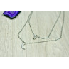 Sky Jewelry Двойная серебряная цепочка с луной и звездочкой