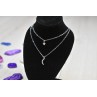 Sky Jewelry Двойная серебряная цепочка с луной и звездочкой