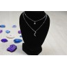 Sky Jewelry Двойная серебряная цепочка с луной и звездочкой
