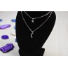 Sky Jewelry Двойная серебряная цепочка с луной и звездочкой