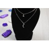 Sky Jewelry Двойная серебряная цепочка с луной и звездочкой
