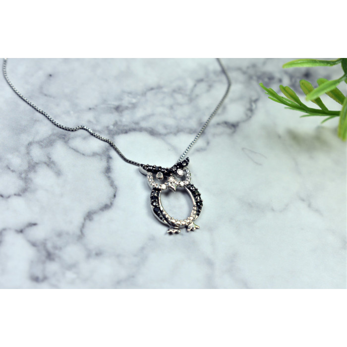 Sky Jewelry Золотая цепочка с кулоном Сова