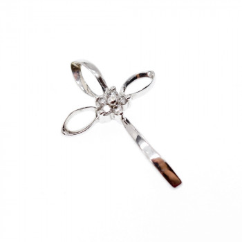 Sky Jewelry Золотой кулон  с бесцветным (белым) сапфиром