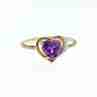 Sky Jewelry Золотое кольцо с аметистом и бриллиантом