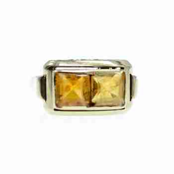 Sky Jewelry Золотое кольцо с камнем Гессонит