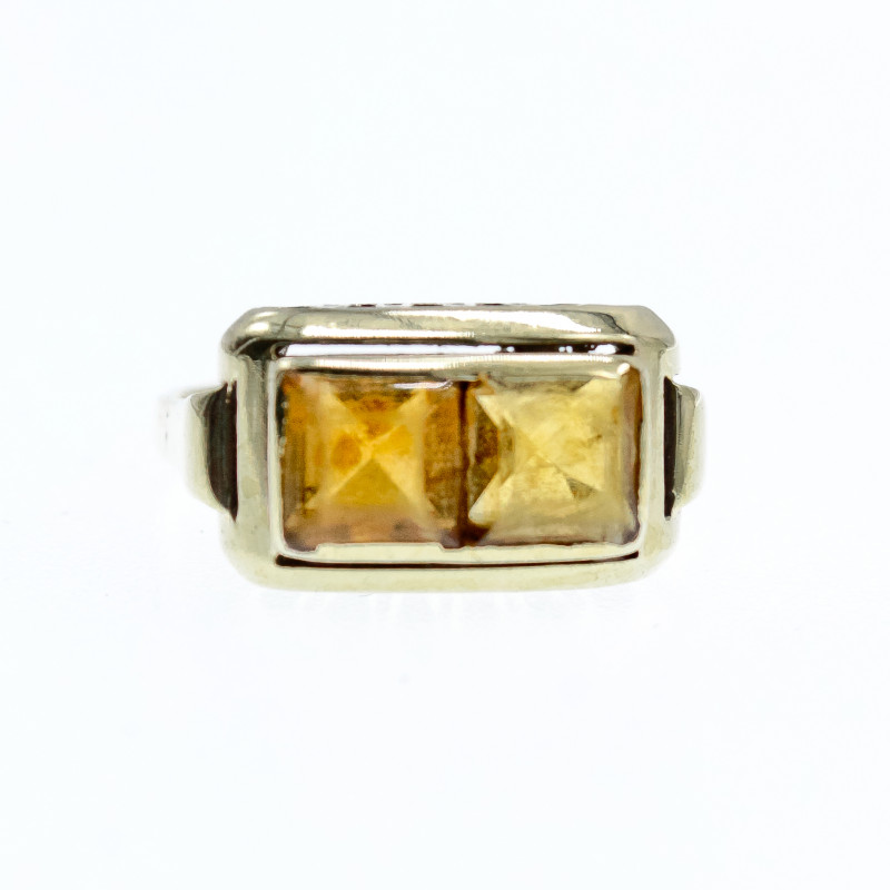 Sky Jewelry Золотое кольцо с камнем Гессонит