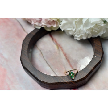 Sky Jewelry Золотое кольцо с изумрудом и бриллиантами