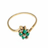 Sky Jewelry Золотое кольцо с изумрудом и бриллиантами