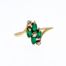 Sky Jewelry Золотое кольцо с изумрудом и бриллиантами