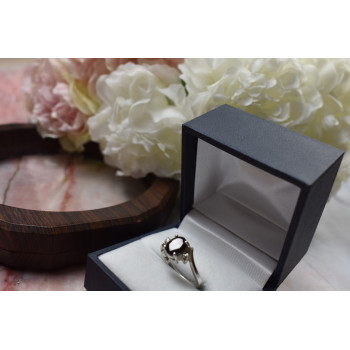 Sky Jewelry Серебряное кольцо с гранатом и фианитами