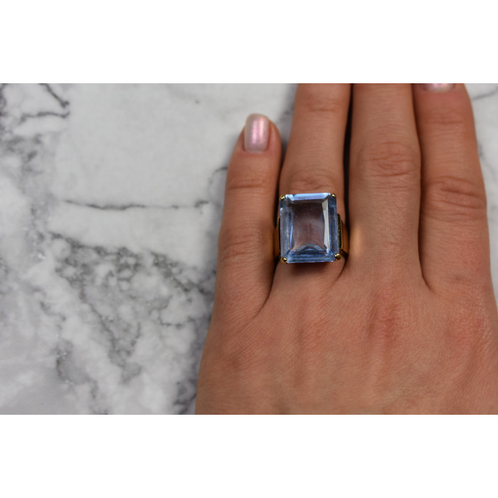 Sky Jewelry Серебряное кольцо в позолоте с Иолитом