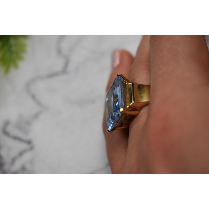 Sky Jewelry Серебряное кольцо в позолоте с Иолитом