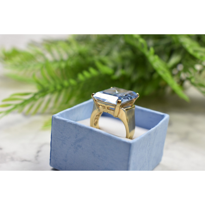 Sky Jewelry Серебряное кольцо в позолоте с Иолитом