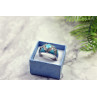 Sky Jewelry Серебряное кольцо с бирюзой и фианитами