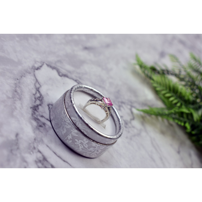 Sky Jewelry Серебряное кольцо с розовым фианитом