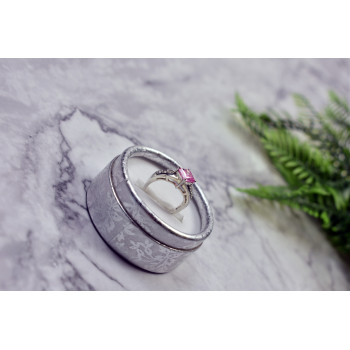 Sky Jewelry Серебряное кольцо с розовым фианитом