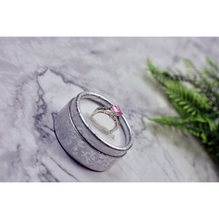 Sky Jewelry Серебряное кольцо с розовым фианитом