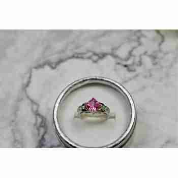 Sky Jewelry Серебряное кольцо с розовым фианитом