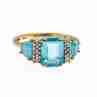 Sky Jewelry Золотое кольцо с топазом и бриллиантами