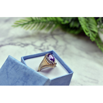 Sky Jewelry Золотое кольцо с Турмалином и бриллиантами