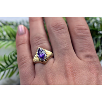 Sky Jewelry Золотое кольцо с Турмалином и бриллиантами