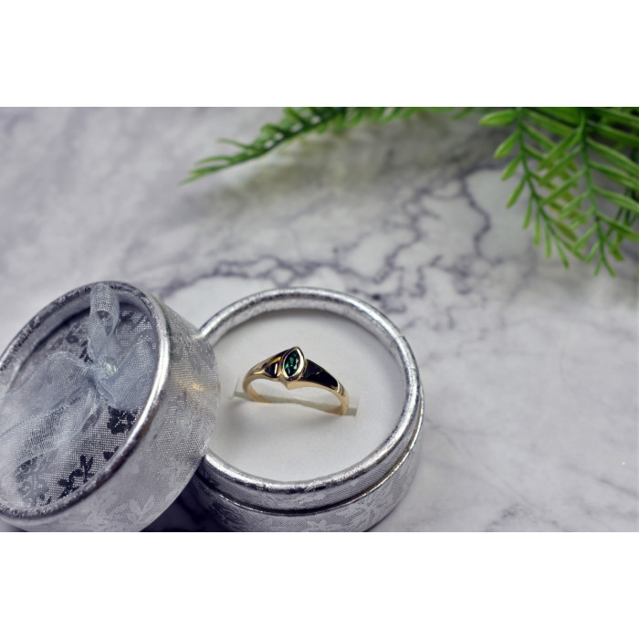 Sky Jewelry Золотое кольцо с Изумрудом