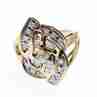 Sky Jewelry Золотое кольцо с бесцветным (белым) сапфиром